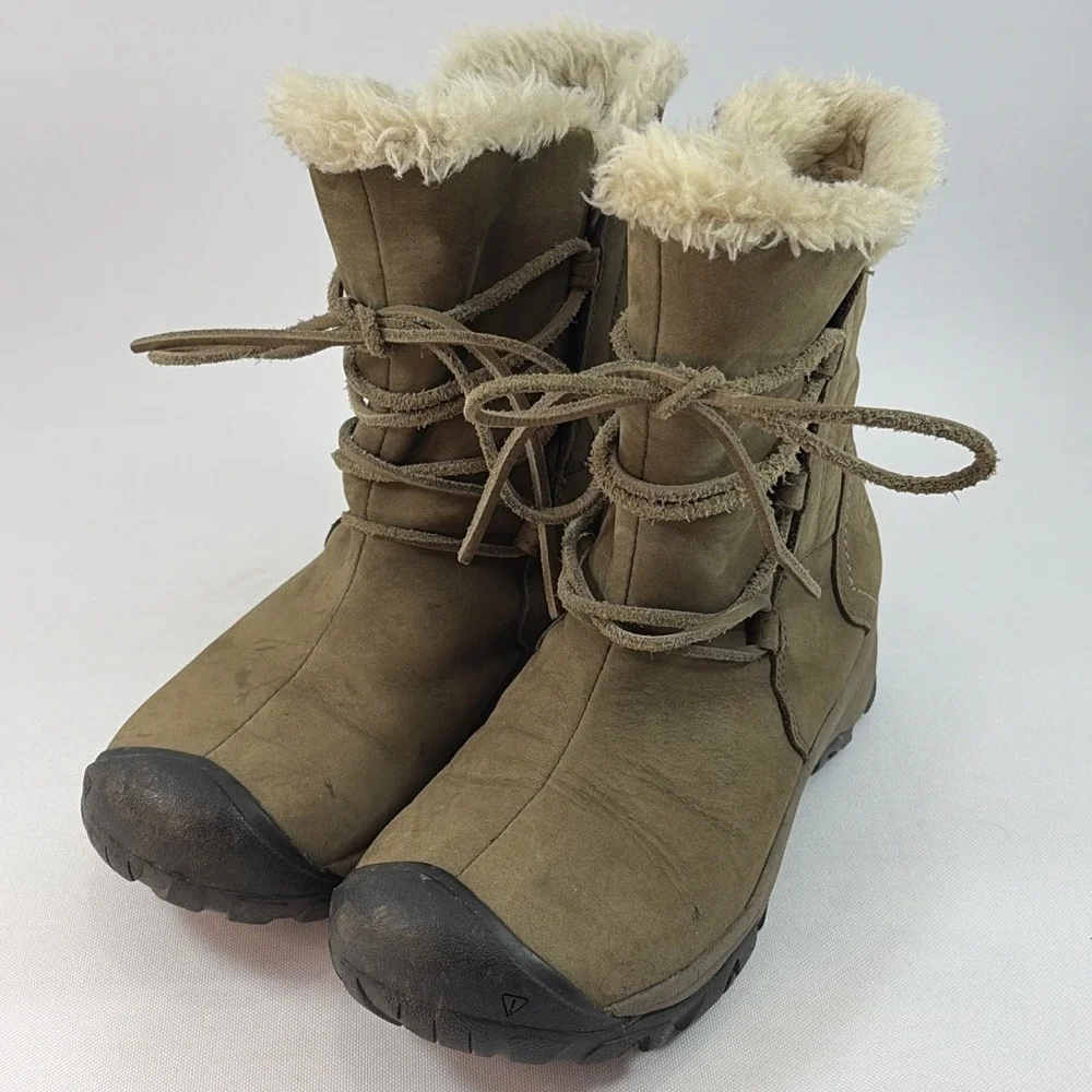Keen Brighton Winter Boots Women's Size 7 Brown Suede 200G Keen Warm Insulated